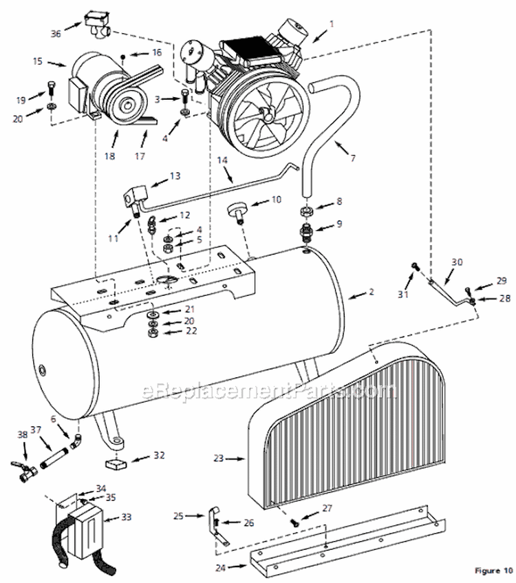 Page A Diagram and Parts List for CI153129HPMS 1997 Campbell Hausfeld Compressor
